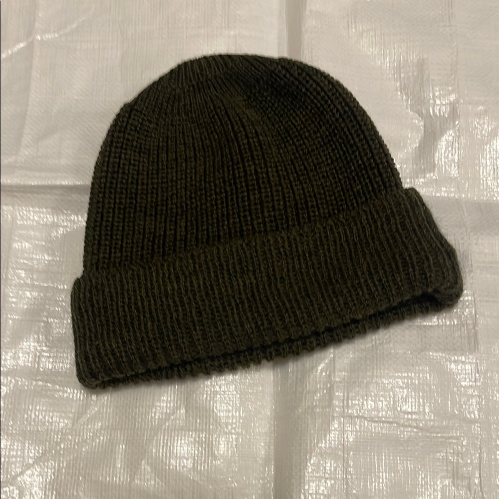 Dark Green Knit Beanie